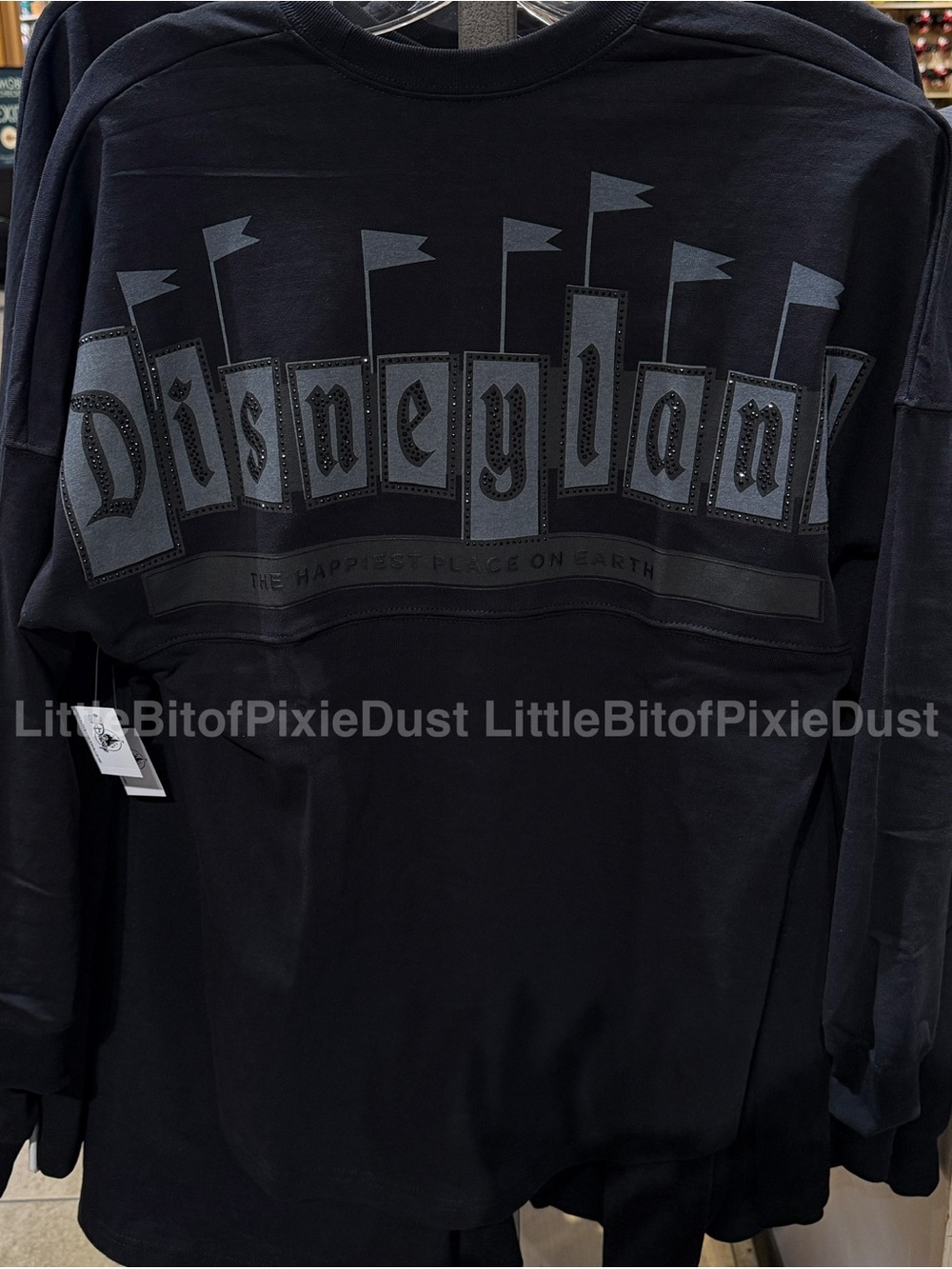 Disney Parks Disneyland Black Marquee Rhinestone Spirit Jersey